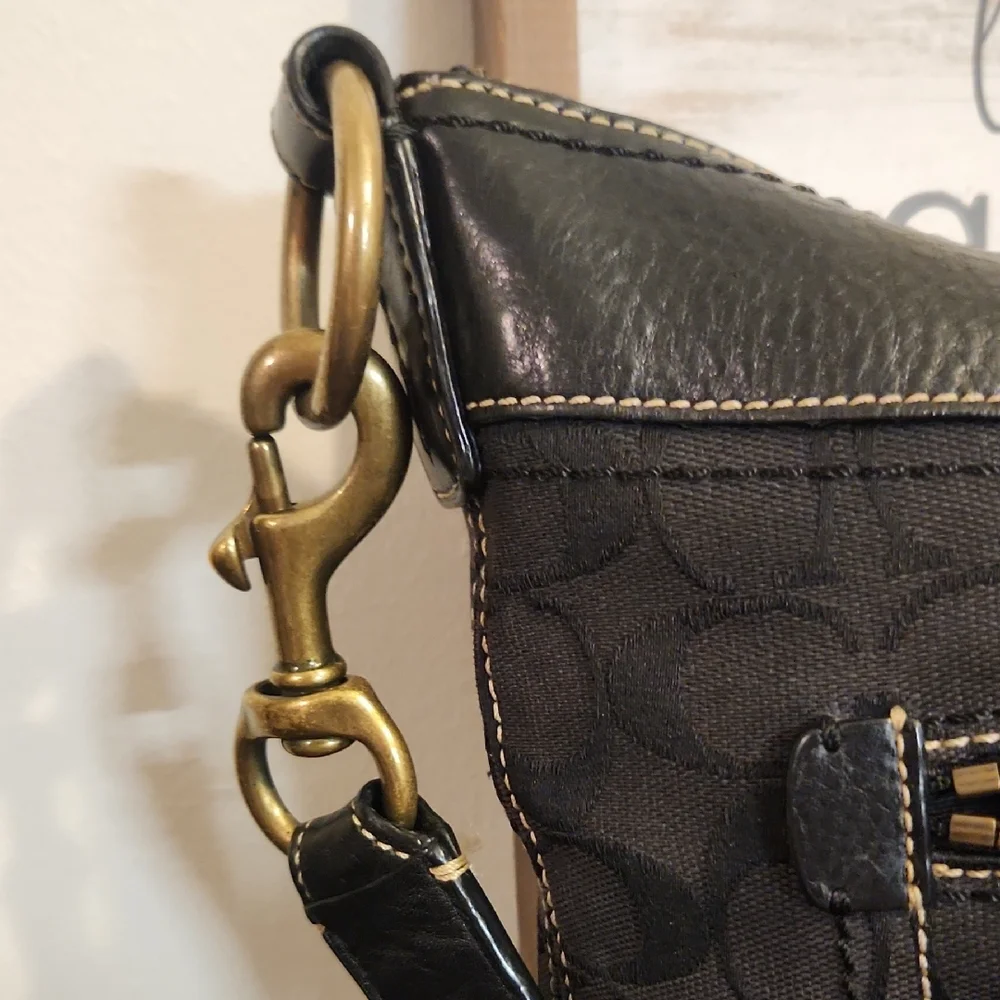 Coach Signature Canvas/Leather Crossbody